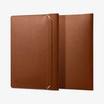 AFA06416 - Spigen Valentinus MacBook Sleeve rear exterior with clean minimal leather surface