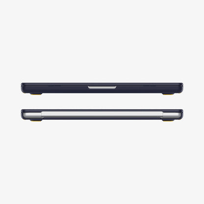 ACS11274 - MacBook Pro 16-inch Nano Pop Blueberry Navy showing front and rear edge views of the laptop case with a slim fitted profile