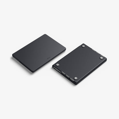 ACS11275 - MacBook Pro 16-inch Nano Pop Black Sesame showing top and bottom views of the closed laptop case with raised feet