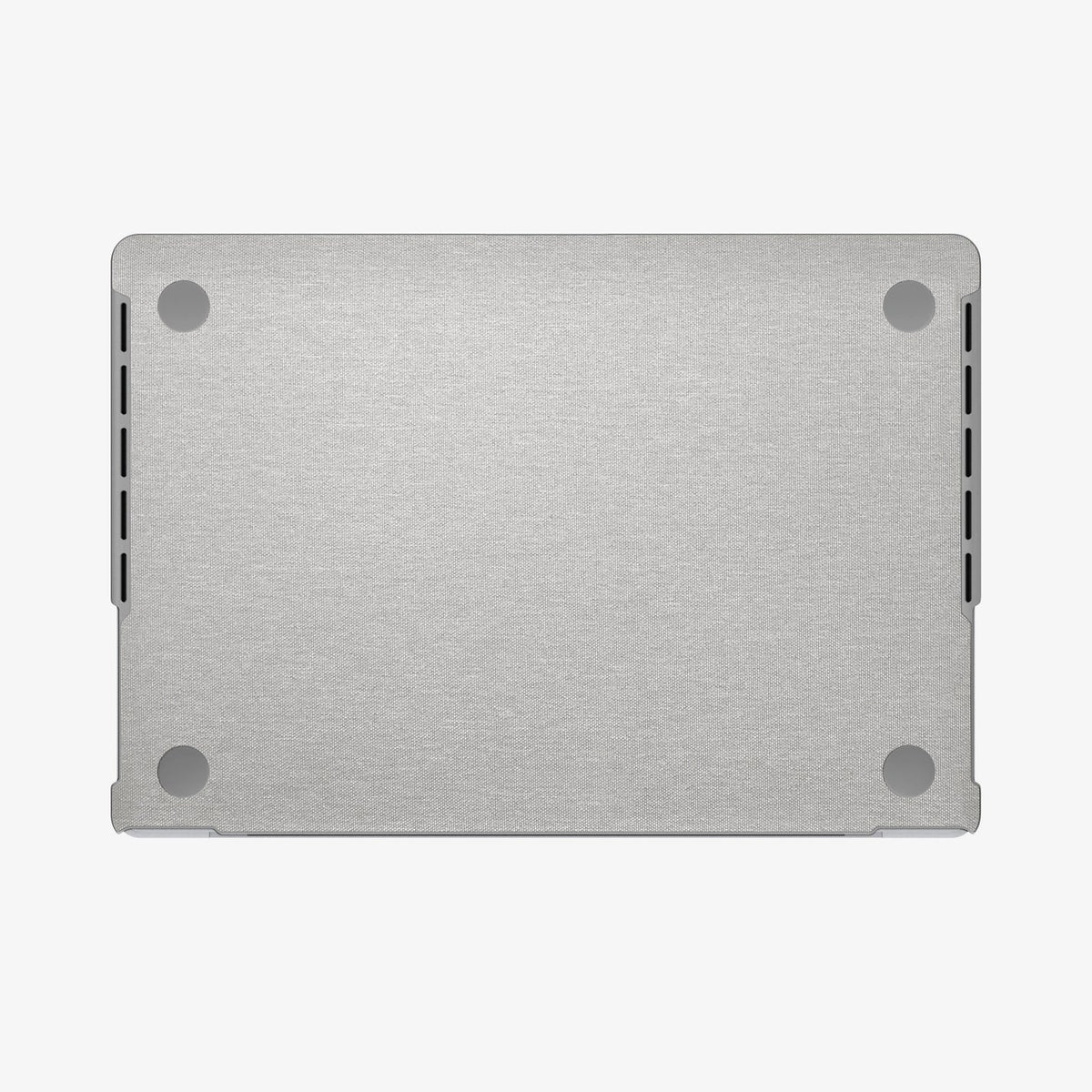 ACS10977 - MacBook Pro 16-inch in Heather Gray showing the bottom