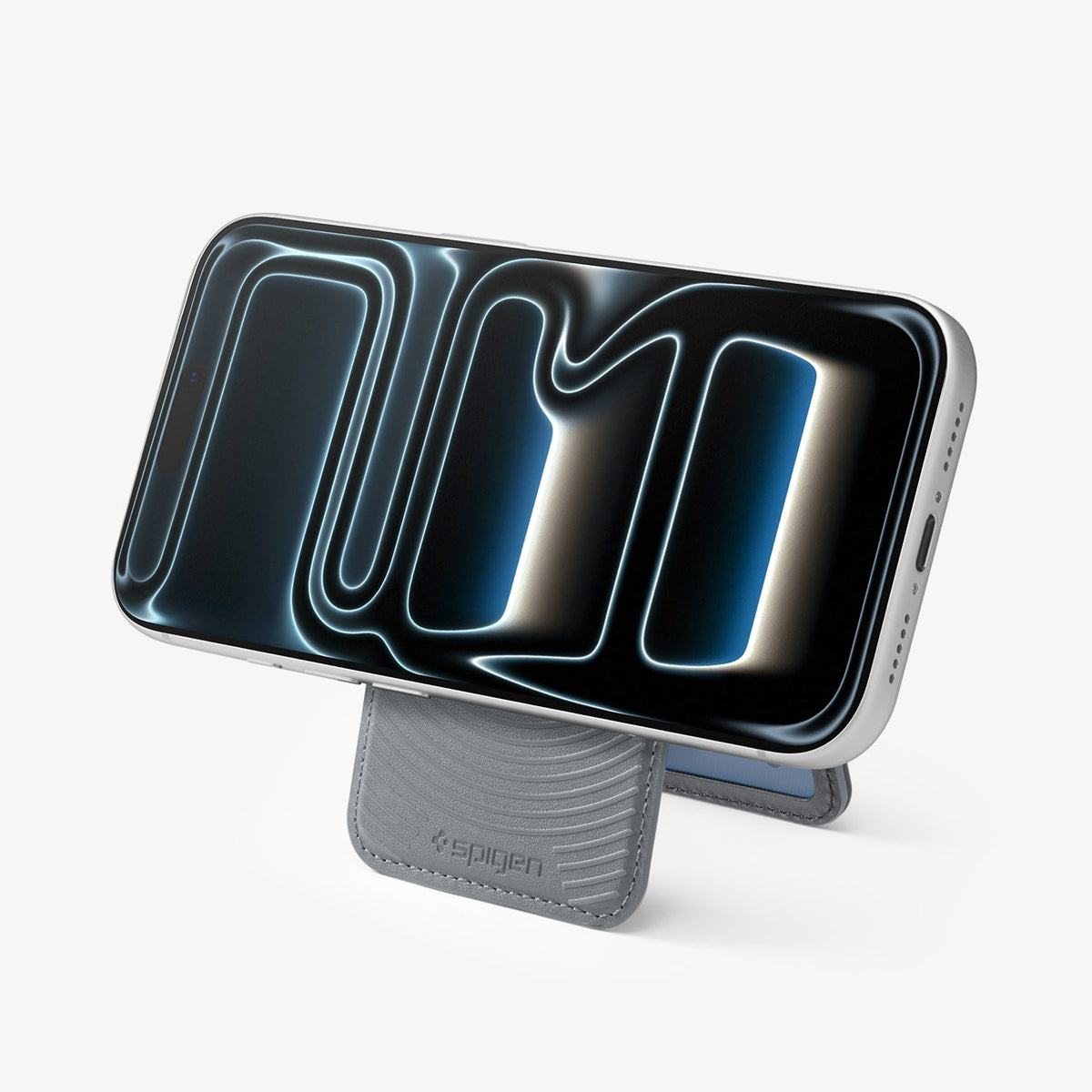 AFA11334 - MagSafe Card Holder Nano Pop S (Mag Fit) in Black Sesame showing part of it