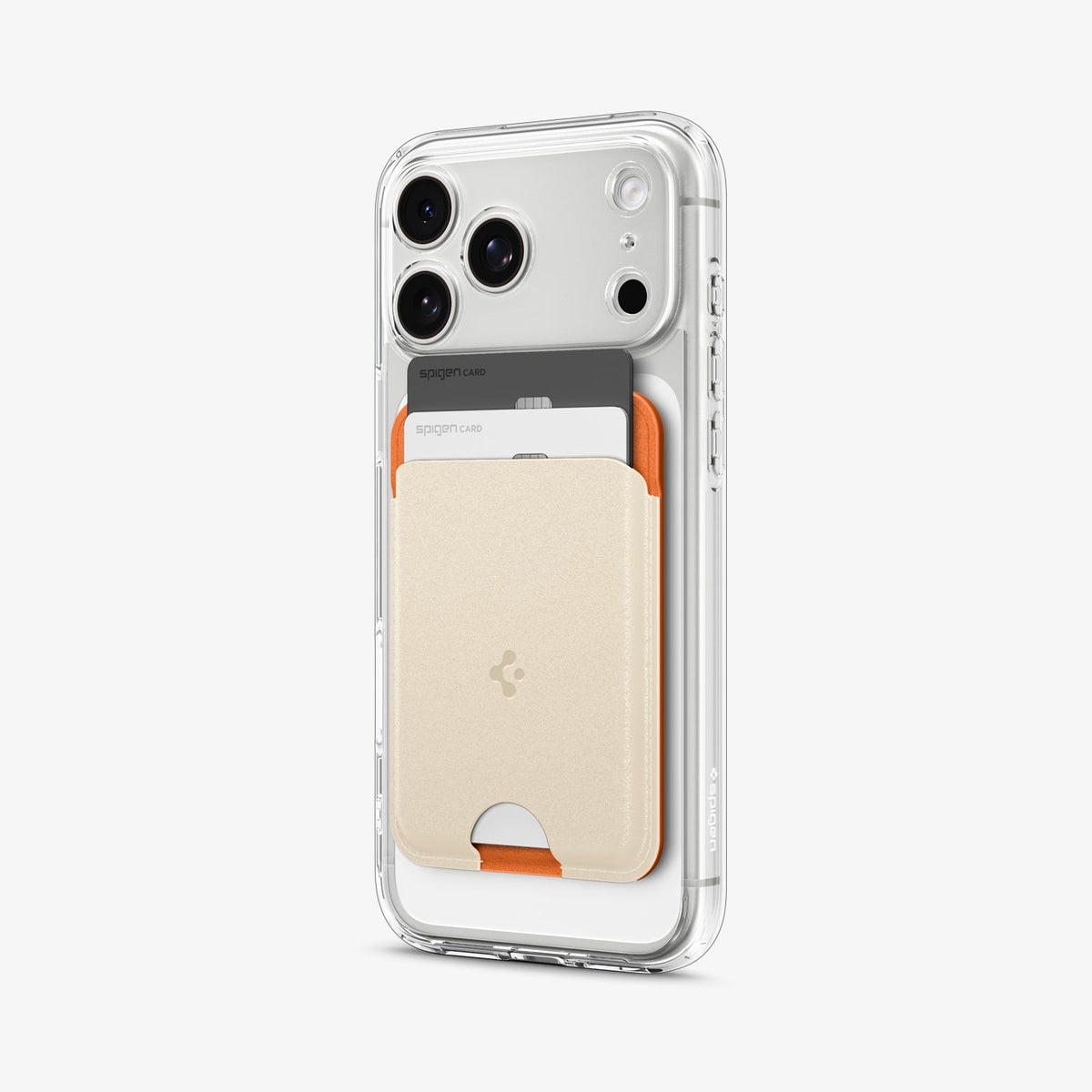 AFA11341 - MagSafe Card Holder Nano Pop (Mag Fit) in Orange Beige showing front