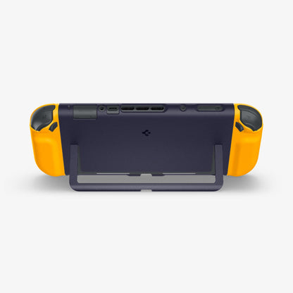 ACS10205 - Nintendo Switch 2 Case Nano Pop in Blueberry Navy showing the back, top and sides, propped up with the built-in kickstand