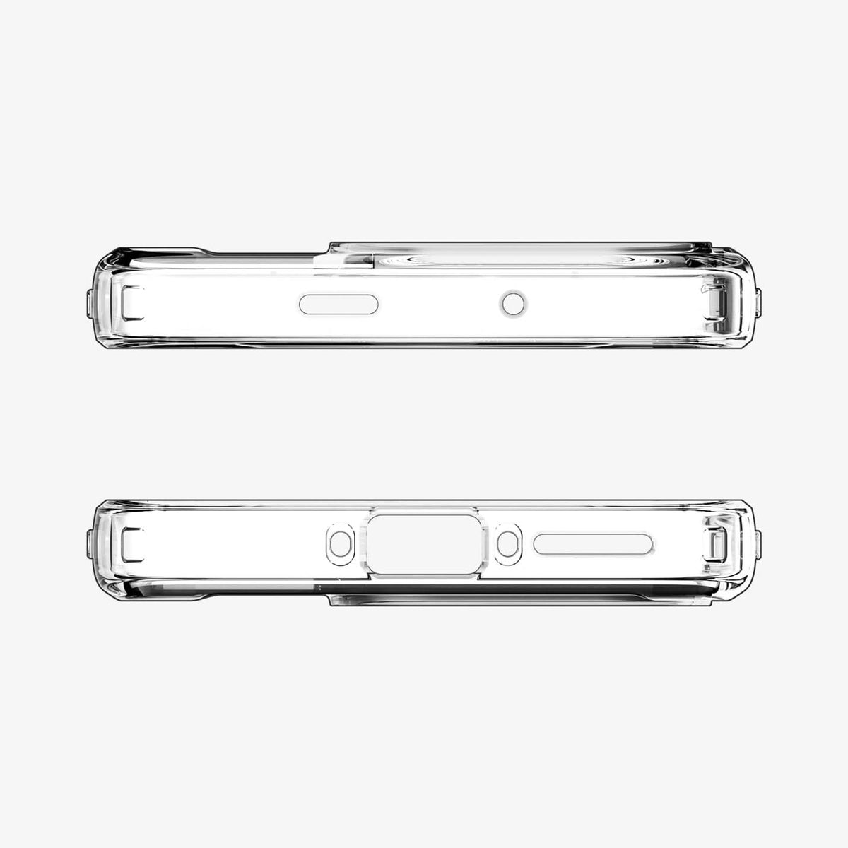 ACS09785 - OnePlus 15 Ultra Hybrid in Crystal Clear showing the top and bottom.