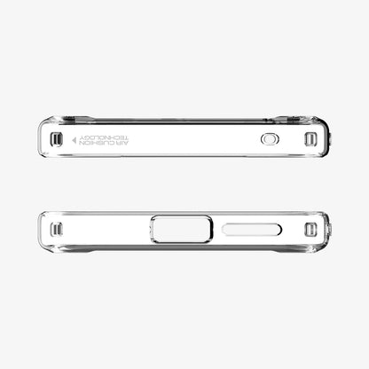 ACS09042 - Pixel 9a Case Ultra Hybrid in Crystal Clear showing the top and bottom