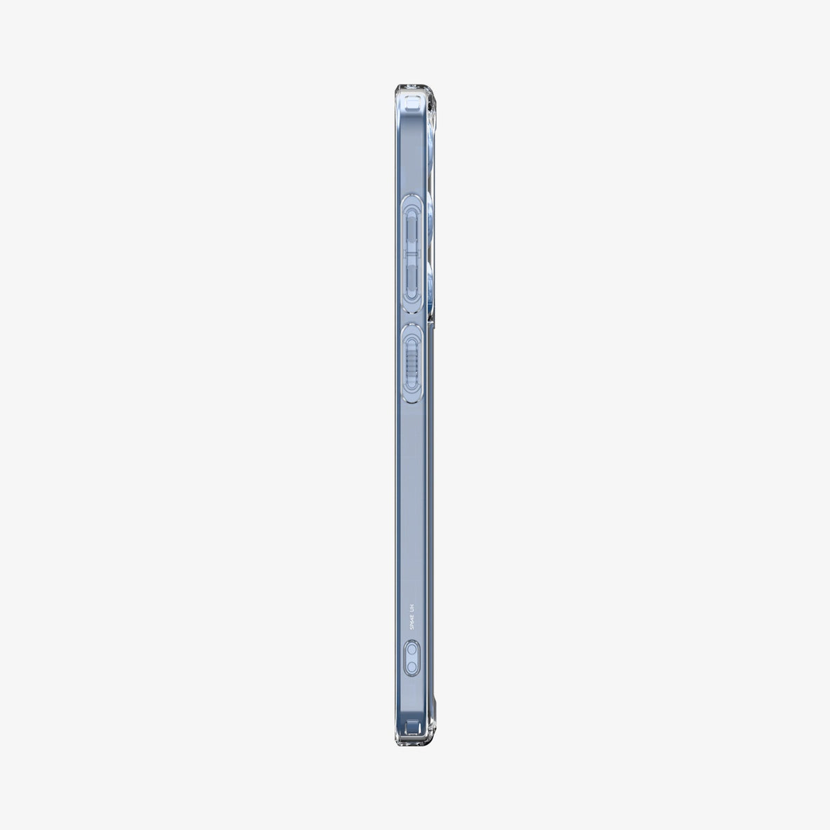 ACS08985 - Galaxy S25 Plus Case Ultra Hybrid in Crystal Clear showing the side