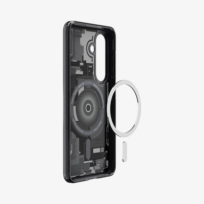 ACS10966 - Galaxy S26 Plus Case Ultra Hybrid Zero One (Mag Fit) Black showing the back and partial side with mag fit technology