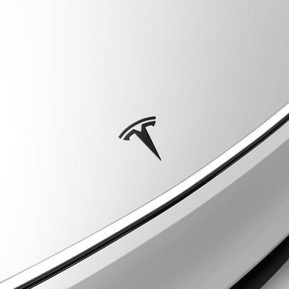 ACP11155 - Model Y Juniper (2025+) Front Emblem Logo Cover in Black showing side and detail