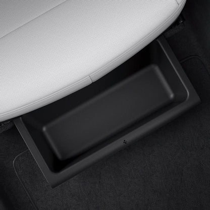 ACP10798 - Model Y Juniper (2025+) 2PK Underseat Organizer Box | TO222J showing the top side view inside of car