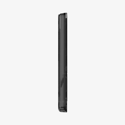 AFA11304 - Ultra Hybrid MagFit card wallet transparent black side profile highlighting ultra slim thickness and low profile design