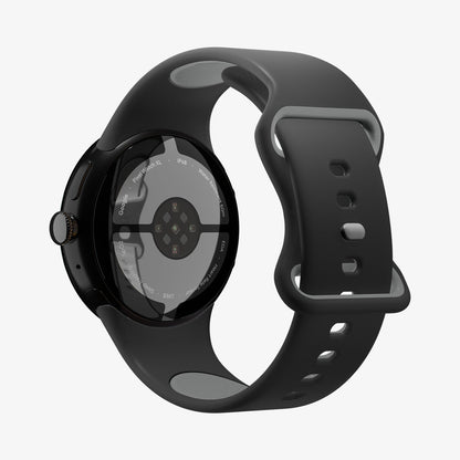 AMP09486 - Pixel Watch 4 (41mm) Nano Pop in Black Sesame showing the back and inside of band