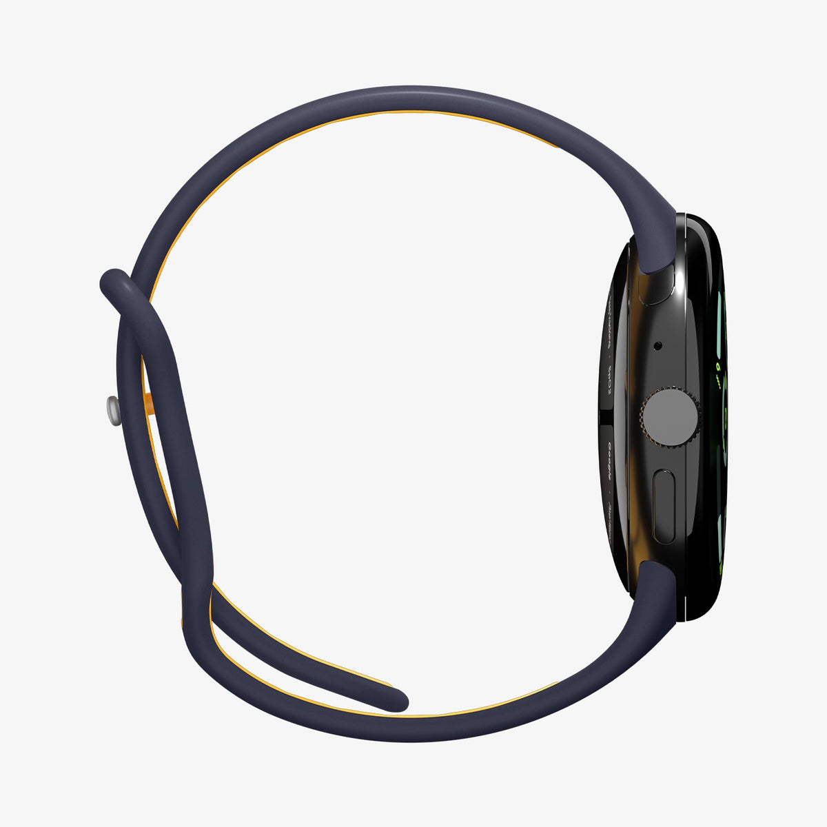 AMP09485 - Pixel Watch 4 (41mm) Nano Pop in Blueberry Navy showing the side