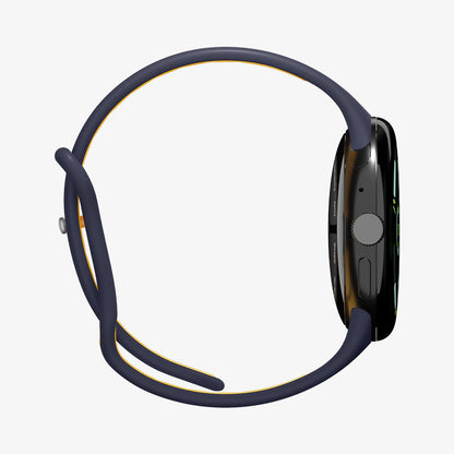 AMP09485 - Pixel Watch 4 (41mm) Nano Pop in Blueberry Navy showing the side