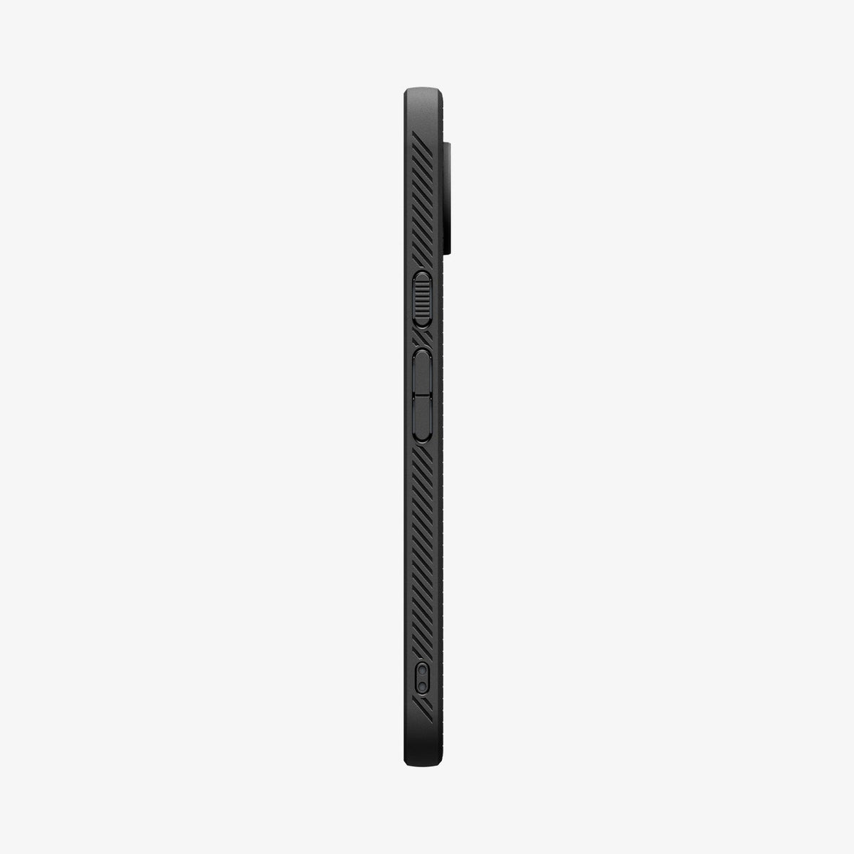 ACS09737 - Pixel 10 Pro XL Case Liquid Air in matte black showing the side of case