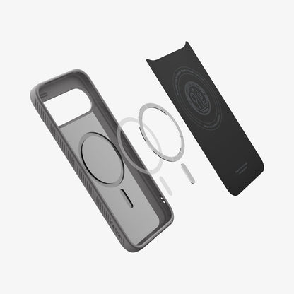 ACS09720 - Pixel 10 Pro XL Case Liquid Air (MagFit) in marble gray showing the inside magnet ring layers