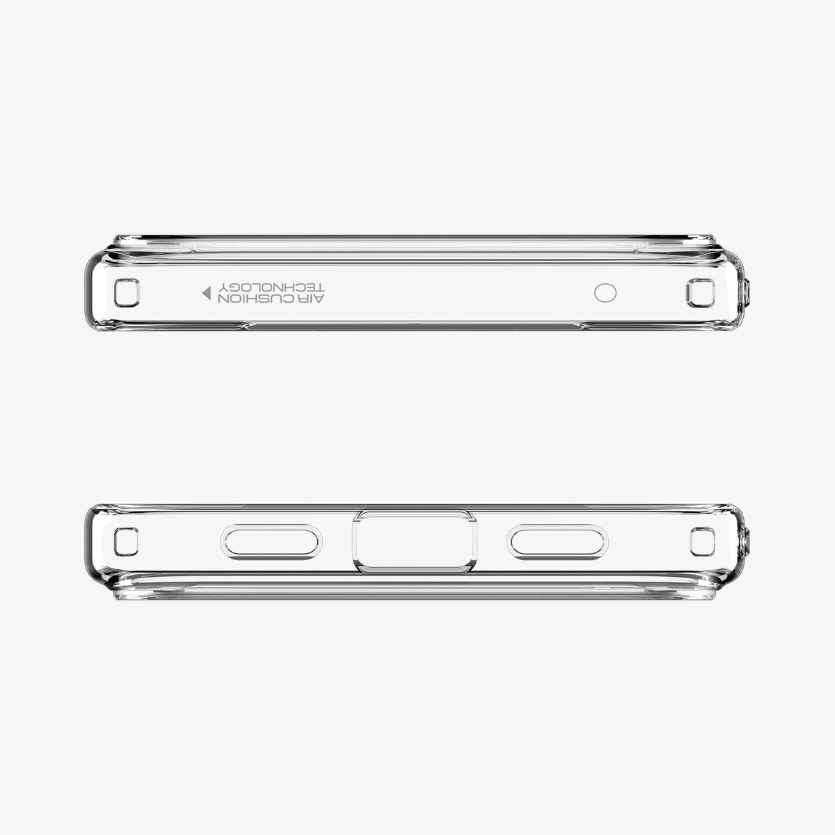 ACS09738 - Pixel 10 Pro XL Case Ultra Hybrid in crystal clear showing the top and bottom