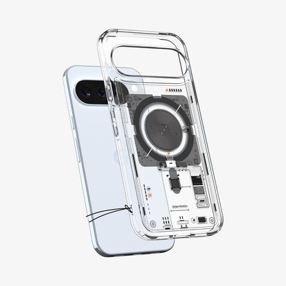 ACS09727 - Pixel 10 Pro XL Case Ultra Hybrid Neo One (MagFit) showing the back with case hovering away from device