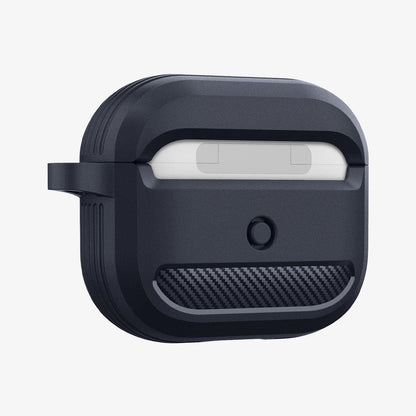 ASD01980 - Apple AirPods 3 Case Rugged Armor in charcoal gray showing the back and side