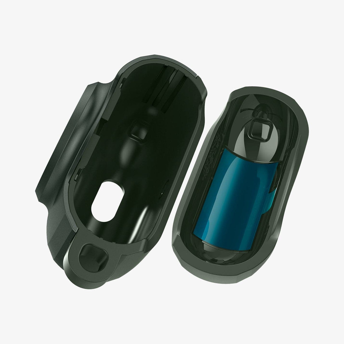 ACS04393 - Apple AirPods 3 Case Tag Armor Duo in military green showing the inside of case