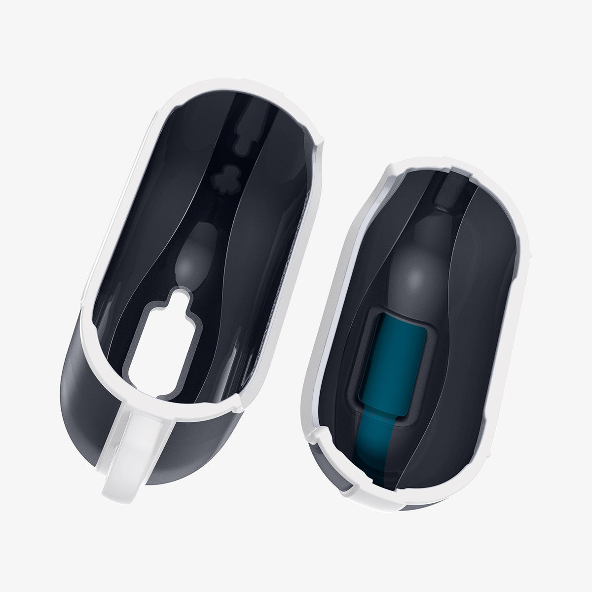 ACS08645 - AirPods 4 Pro / AirPods 4 Classic C1 in Graphite showing the inner top and bottom