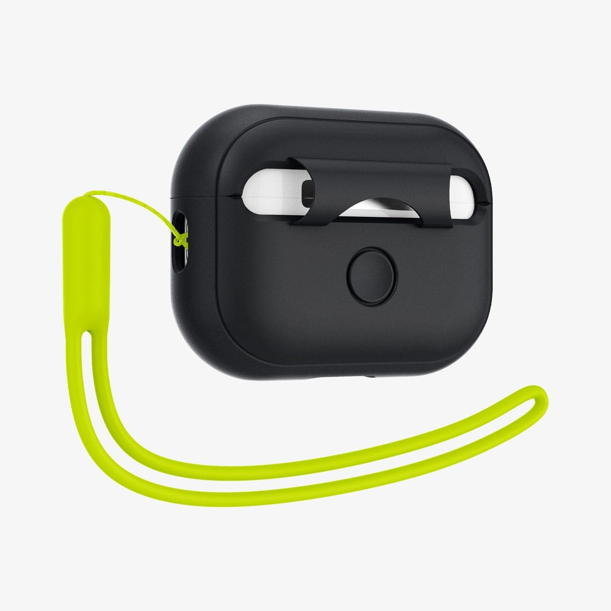 ACS05810 - Apple AirPods Pro 2 Case Silicone Fit + green strap showing the back and strap