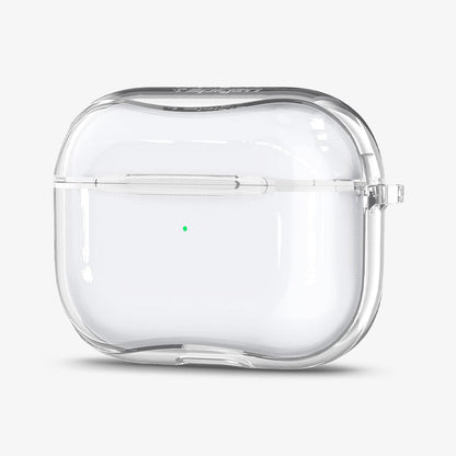 ASD00541 - Apple AirPods Pro Case Ultra Hybrid in crystal clear showing the front and side