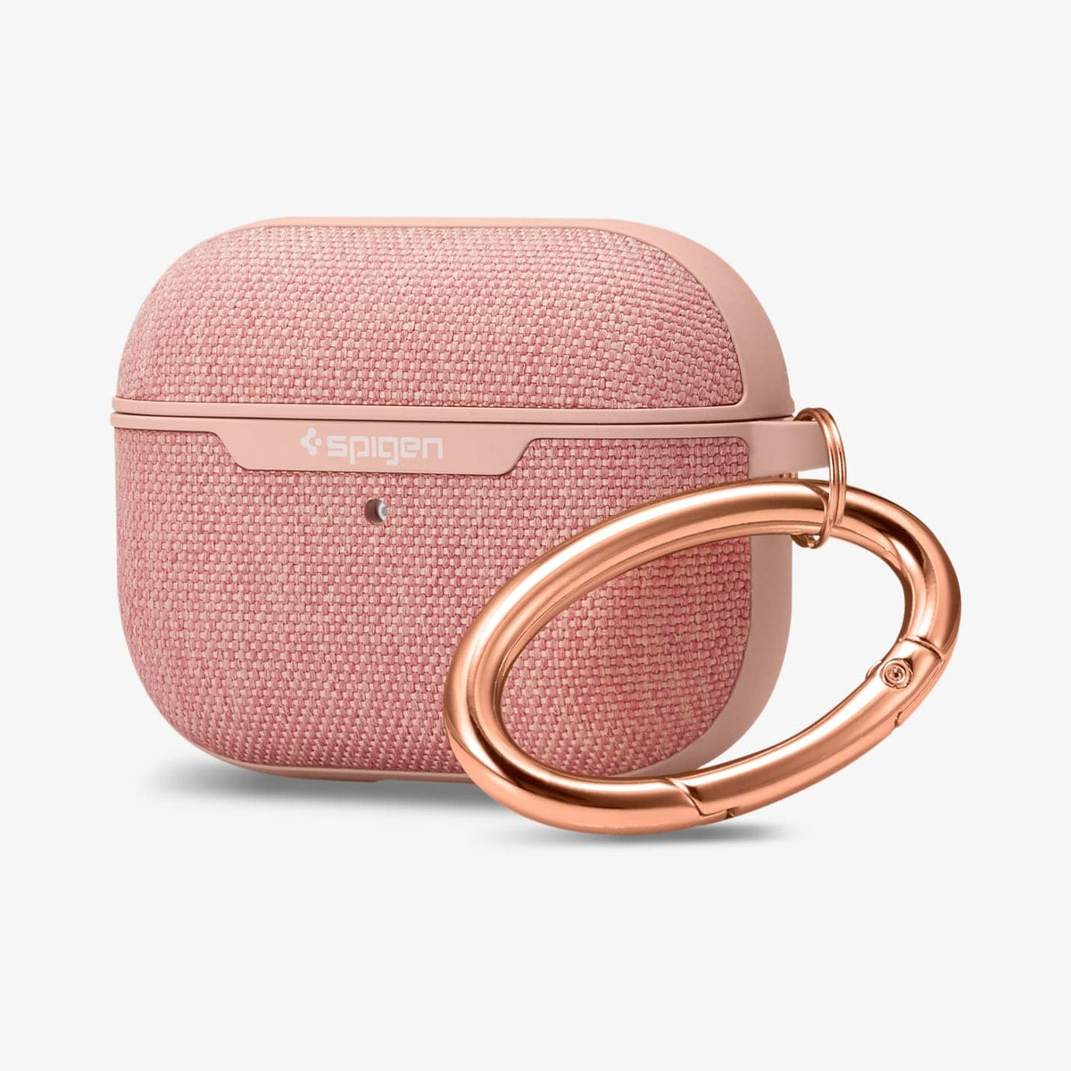 ASD00575 - Apple AirPods Pro Case Urban Fit in rose gold showing the front, side and carabiner