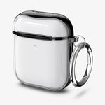 ASD01300 - Apple AirPods 1 / 2 Case Ultra Hybrid in black showing the front, side and keychain