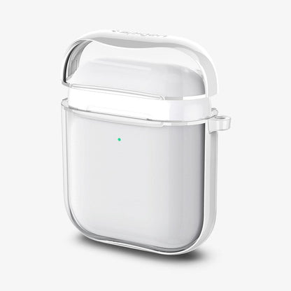 ASD01301 - Apple AirPods 1 / 2 Case Ultra Hybrid in jet white showing the front with top half hovering above