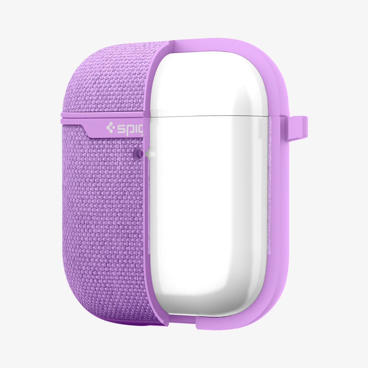 074CS27599 - Apple AirPods 1 / 2 Case Urban Fit in purple showing the front with case half cut open