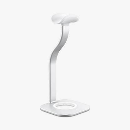 AMP02817 - Apple Airpods Max MagFit Stand in silver showing the front and partial side