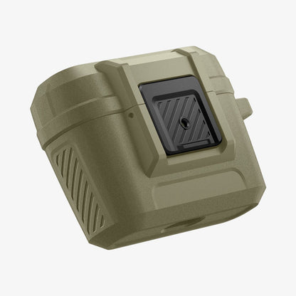 ACS05910 - Apple AirPods Pro Case Lock Fit in vintage khaki showing the front and side