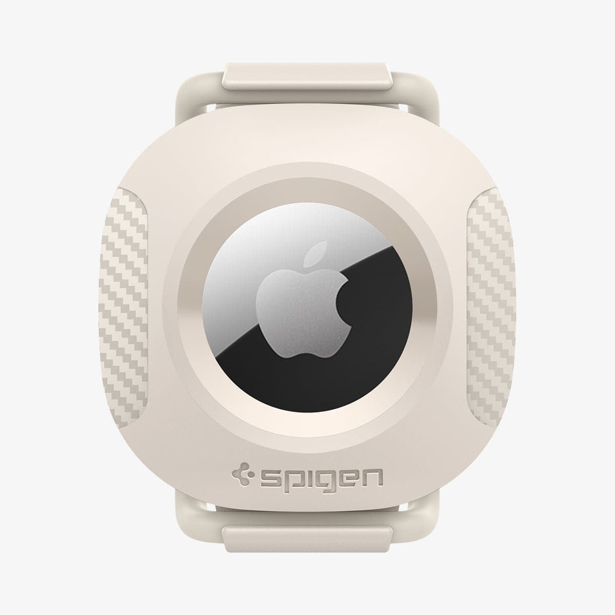 AHP03632 - Apple AirTag Pet Collar ComforTag in cream showing the front