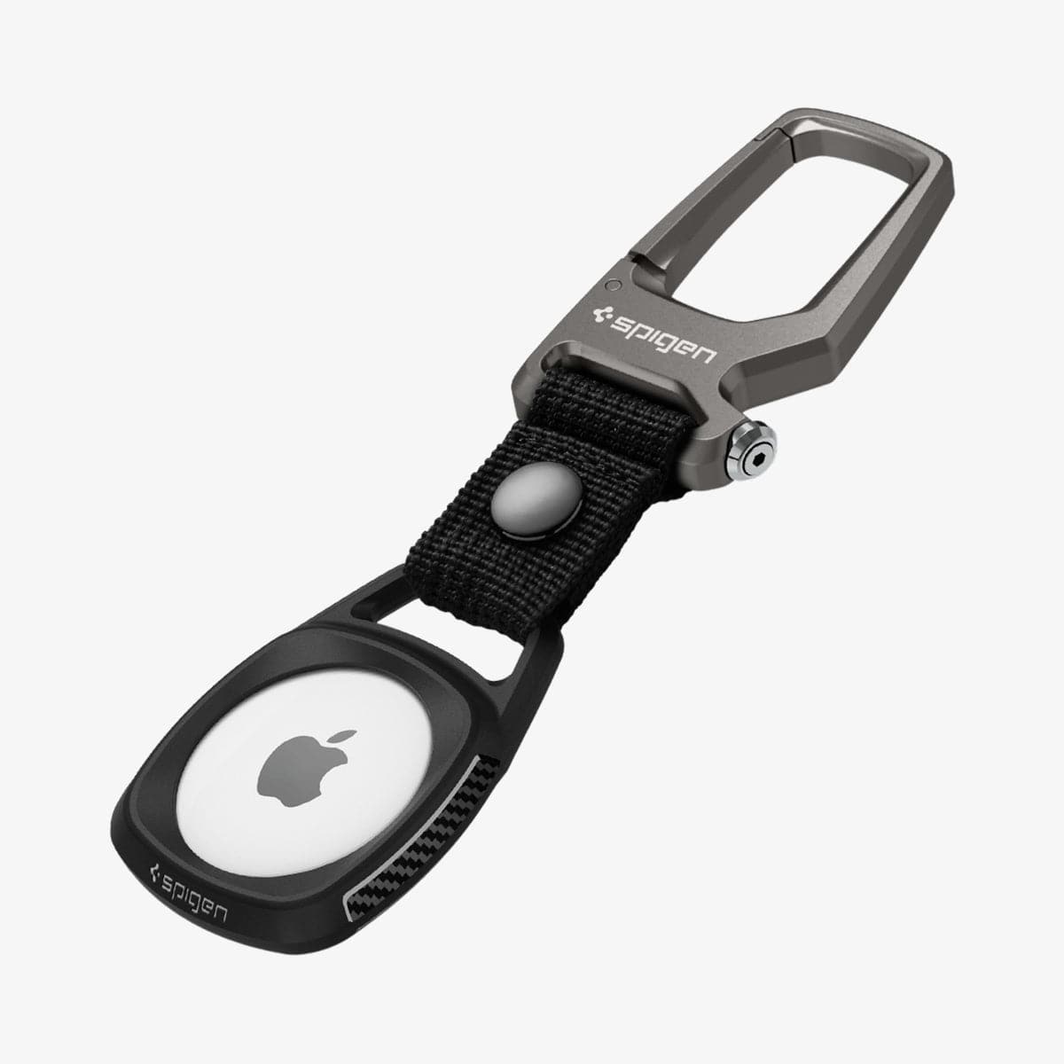 AMP01565 - AirTag Case Rugged Armor showing the front, side and bottom