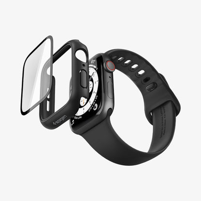 ACS11592 - Apple Watch Series Thin Fit 360 Apple Watch (44mm) in Black showing side
