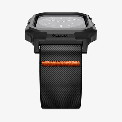 ACS08594 - Apple Watch (42mm) Case Lite Fit Pro in Matte Black showing the partial front, side and bottom