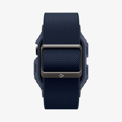 ACS08925 - Apple Watch 10 (46mm) Case Lite Fit Pro in Navy Blue showing the back bottom of the strap