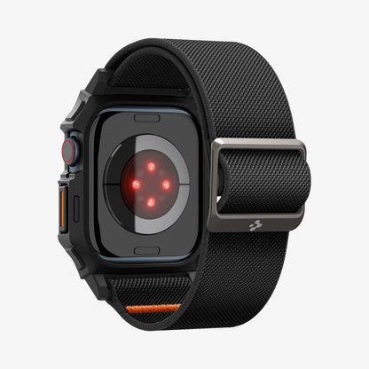ACS08609 - Apple Watch (46mm) Case Lite Fit Pro in Matte Black showing the back, partial inner sides and back bottom