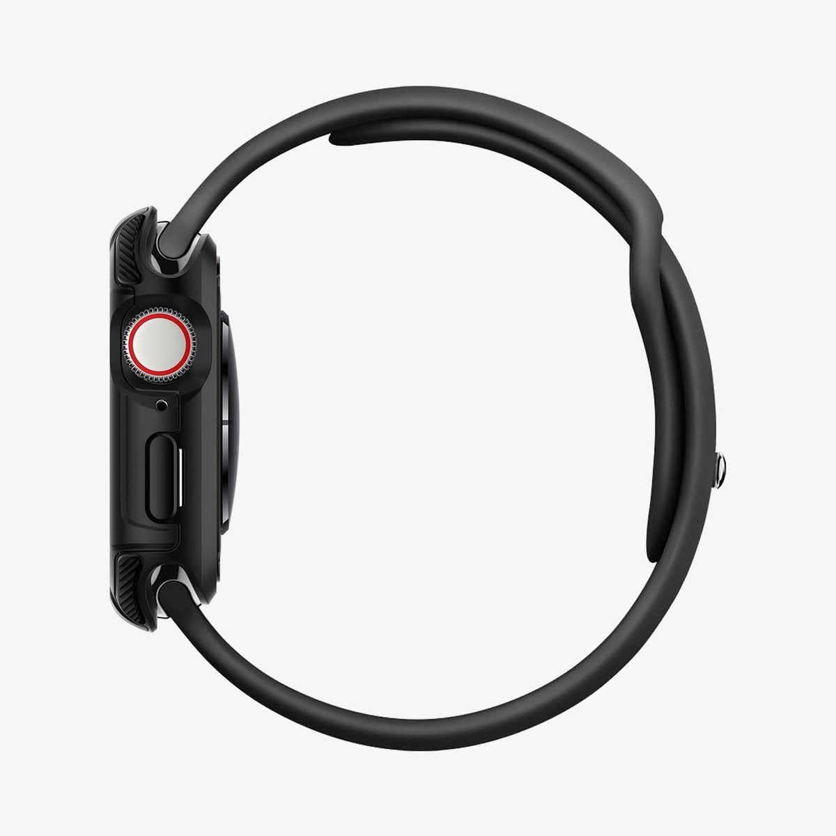 062CS24477 - Apple Watch Series (44mm) Case Tough Armor in black showing the side