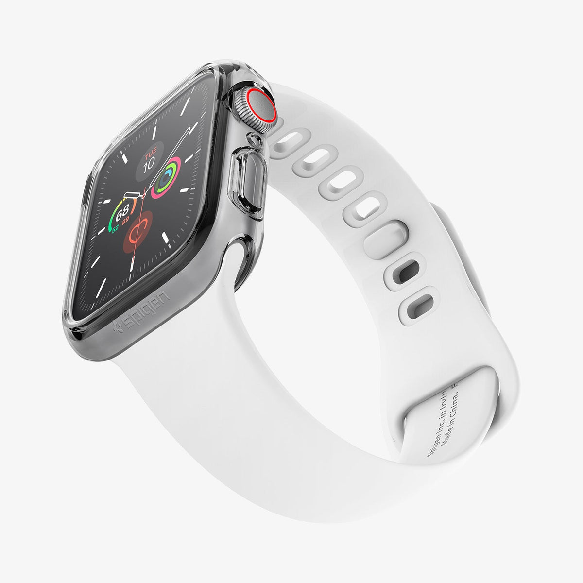 ACS00427 - Apple Watch Series (Apple Watch (40mm)) Case Ultra Hybrid in crystal clear showing the front, bottom and side