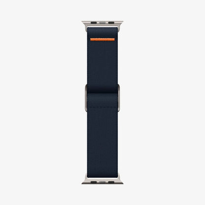 AMP05984 - Apple Watch Series (Apple Watch (49mm)/Apple Watch (45mm)/Apple Watch (42mm)) Watch Band Lite Fit Ultra in navy showing the watch band laid out flat