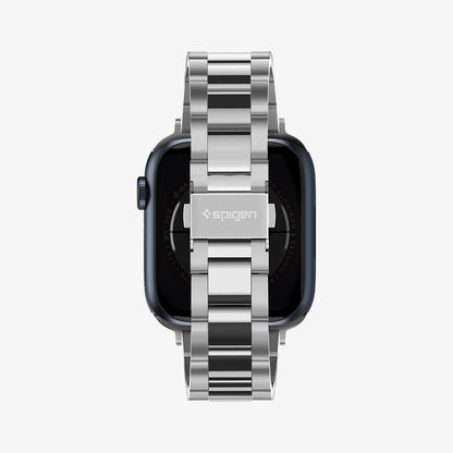 061MP25943 - Apple Watch Series 11/10 42mm, 9/8/7 41mm, SE3/SE2/SE/6/5/4 40mm, 3/2/1 38mm Modern Fit Silver showing back
