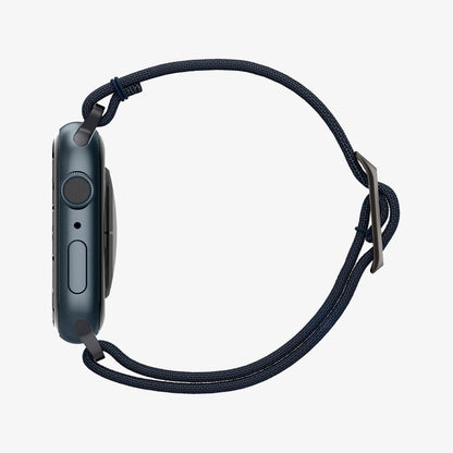 AMP02291 - Apple Watch Series (Apple Watch (41mm)/Apple Watch (38mm)) Watch Band Lite Fit in navy showing the side
