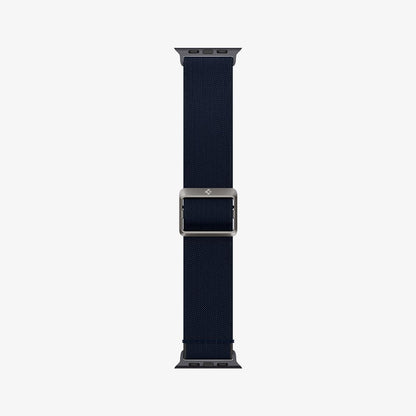 AMP02291 - Apple Watch Series (Apple Watch (41mm)/Apple Watch (38mm)) Watch Band Lite Fit in navy showing the watch band laid out flat