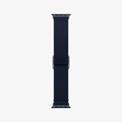 AMP02287 - Apple Watch Series (Apple Watch (49mm)/Apple Watch (45mm)/Apple Watch (42mm)) Watch Band Lite Fit in navy showing the watch band laid out flat