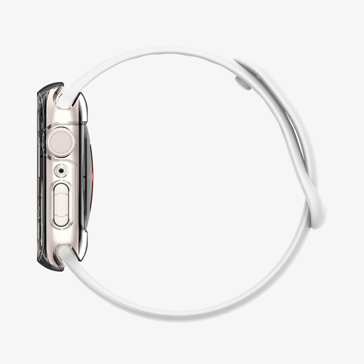 ACS04613 - Apple Watch Series (41mm) Case Ultra Hybrid in crystal clear showing the side