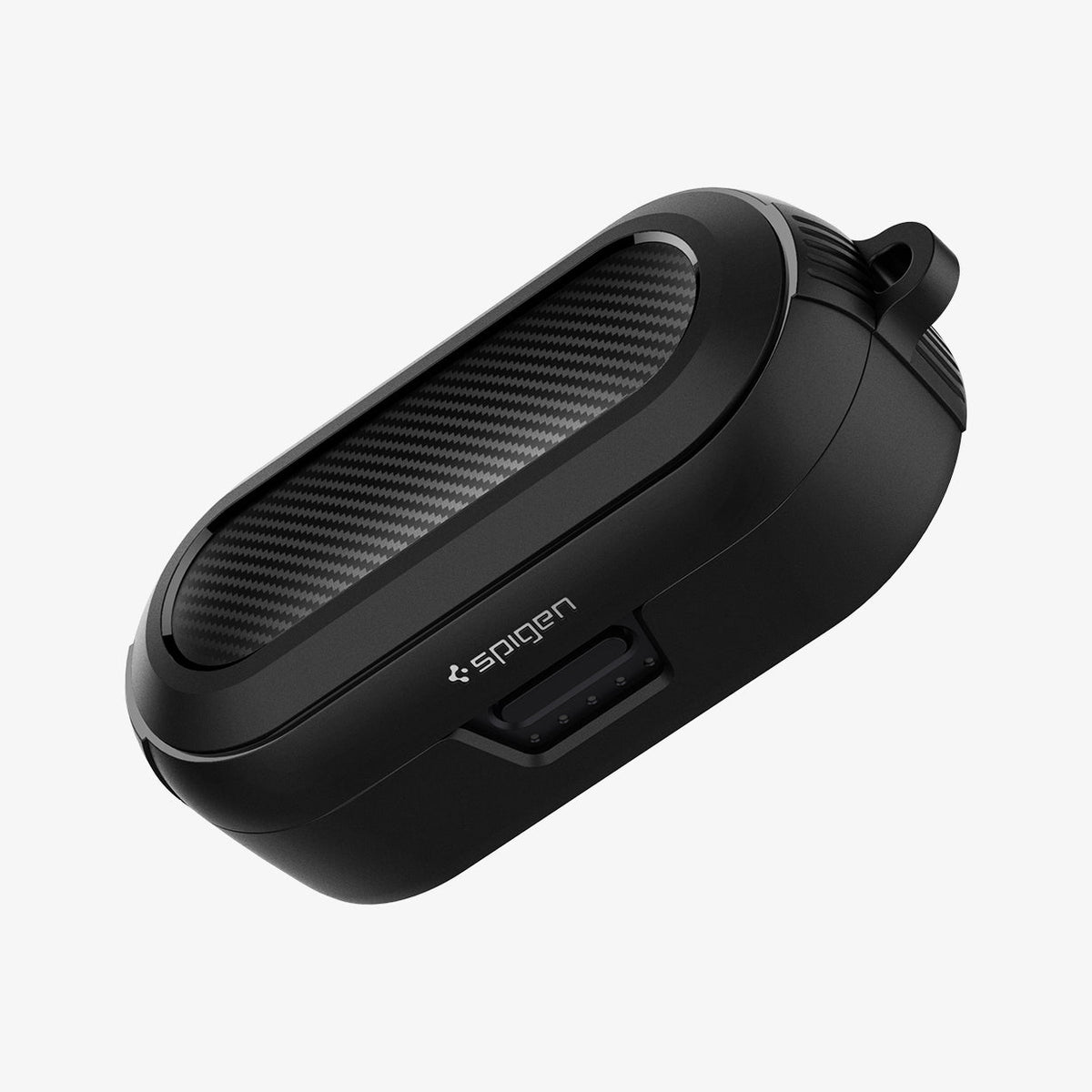 ASD02572 - Bose Earbuds Sports Case Rugged Armor in black showing the top, front and side