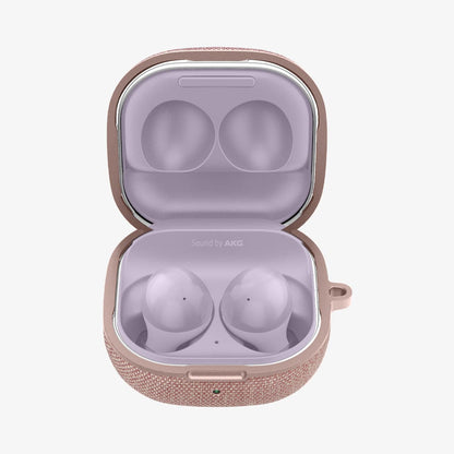 ASD01443 - Galaxy Buds 2 Pro / 2 / Pro / Live Case Urban Fit in bronze showing the front with top open and earbuds inside