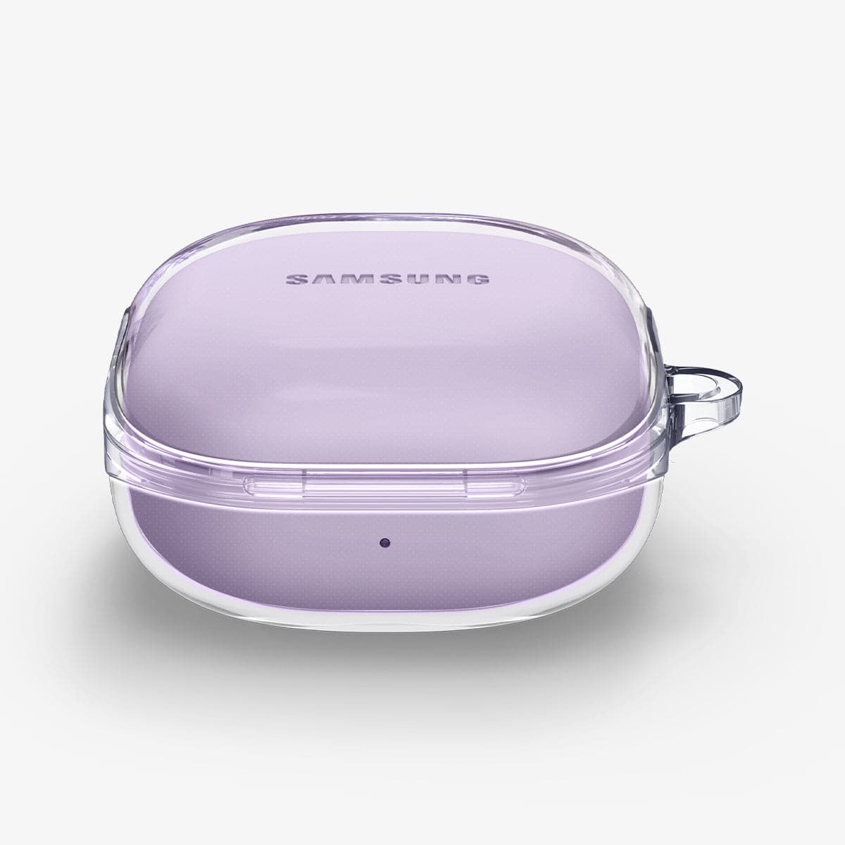ASD02097 - Galaxy Buds 2 Pro / 2 / Pro / Live Case Ultra Hybrid in crystal clear showing the front and partial top
