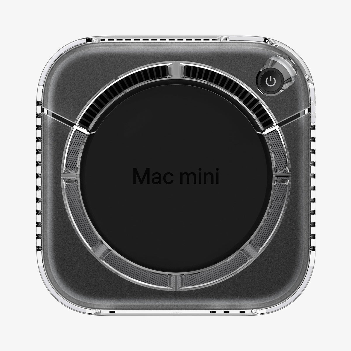 ACS09210 - Apple Mac Mini Stand | Ultra Hybrid in Crystal Clear showing the inside of stand